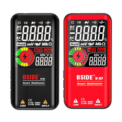 BSIDE Digital Multimeter 9999 Counts LCD Color Display DC AC Voltage Capacitance Diode Meter, Specification: S10 Dry Battery Version (Black) - Digital Multimeter by BSIDE | Online Shopping South Africa | PMC Jewellery