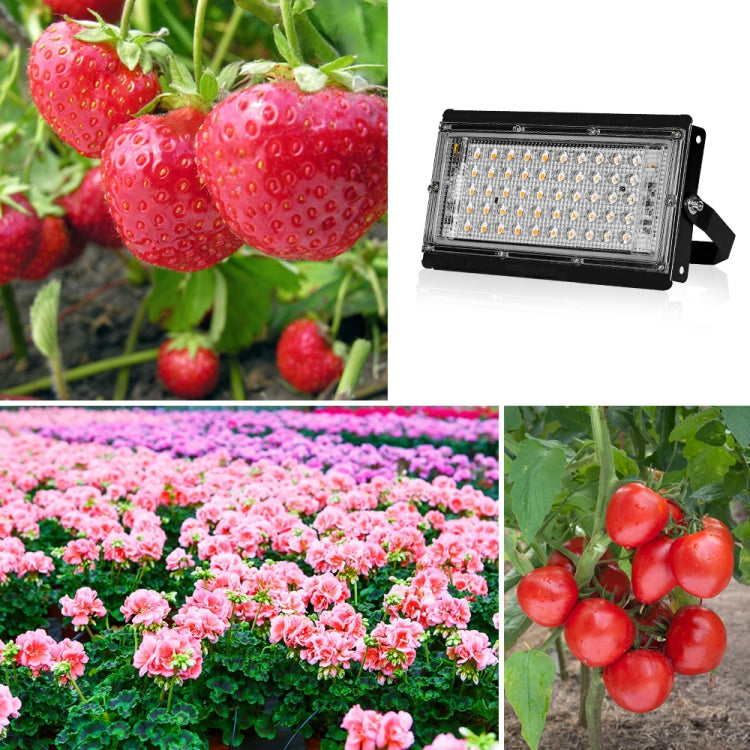 LED Plant Light Full Spectroscopy Waterproof Growth Lamp Seedlings Vegetable Filling Lamp, Power: Three-wire Access 96 Beads 100W(Pink Light) - LED Grow Lights by PMC Jewellery | Online Shopping South Africa | PMC Jewellery