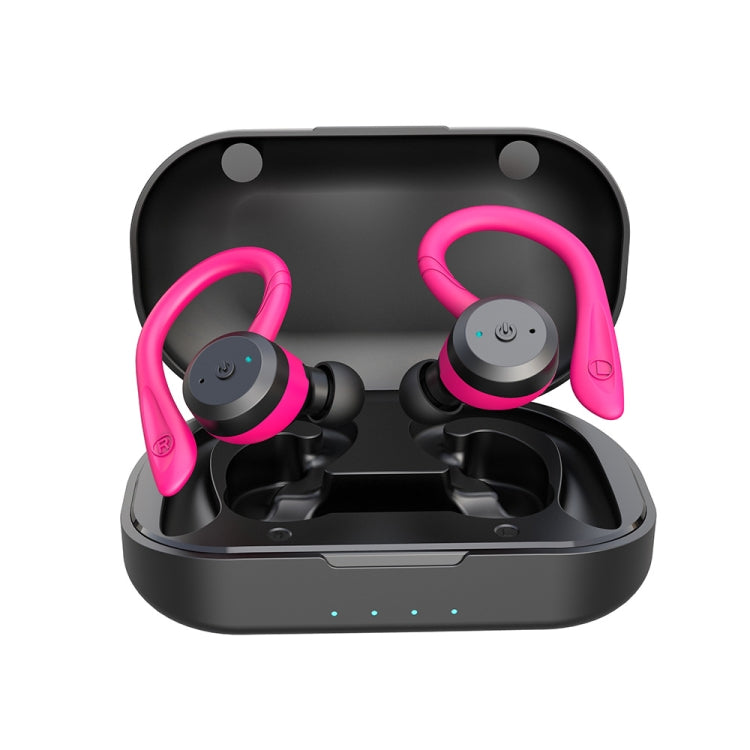 BE1032 Ear-mounted Waterproof Sports TWS Wireless Bluetooth Earphone(Rose Red) - TWS Earphone by PMC Jewellery | Online Shopping South Africa | PMC Jewellery