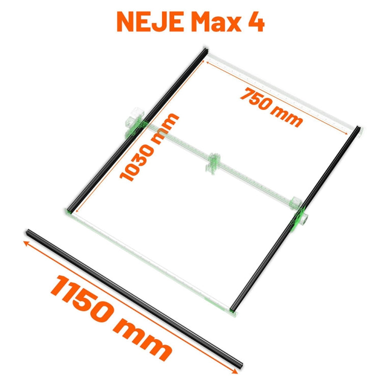 1150mm Y-Axis Extension Kit Aluminum Profile Rail For NEJE MAX 4 / 3 MAX V2 Laser Engraver - DIY Engraving Machines by PMC Jewellery | Online Shopping South Africa | PMC Jewellery