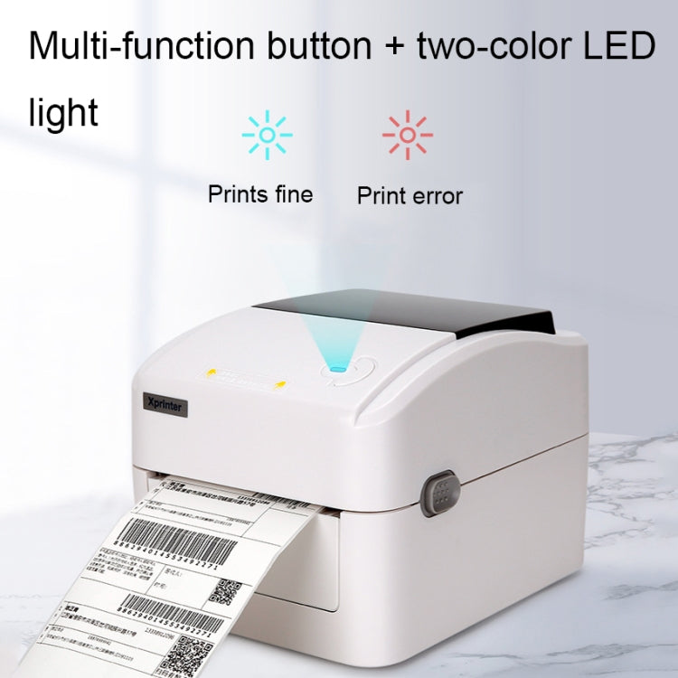 Xprinter XP-420B 108mm Express Order Printer Thermal Label Printer, Style:USB+LAN Port(UK Plug) - Printer by Xprinter | Online Shopping South Africa | PMC Jewellery