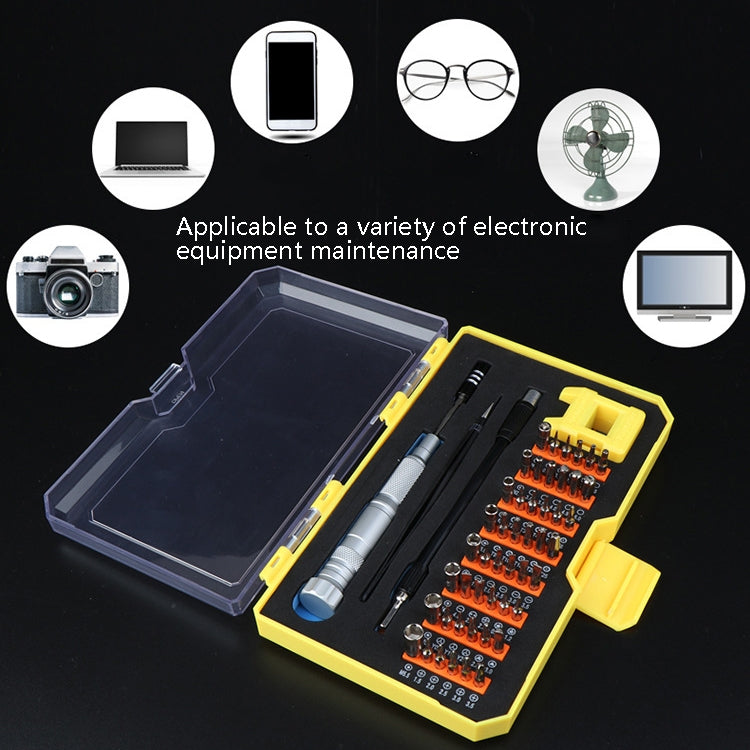 Obadun 9802B 52 in 1 Aluminum Alloy Handle Hardware Tool Screwdriver Set Home Precision Screwdriver Mobile Phone Disassembly Tool(Yellow Box) - Screwdriver Set by Obadun | Online Shopping South Africa | PMC Jewellery