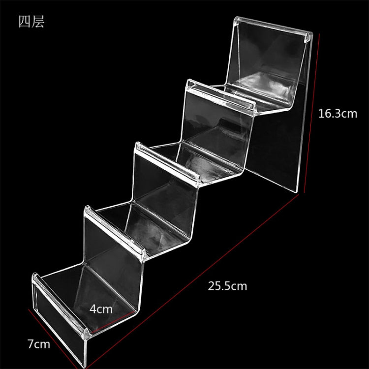 10 PCS Thickened Transparent Wallet Holder Plastic Phone Mask Display Stand Counter Display Stand,Specification: No. 3 4 Layer - Desktop Holder by PMC Jewellery | Online Shopping South Africa | PMC Jewellery