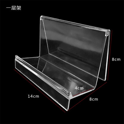 10 PCS Thickened Transparent Wallet Holder Plastic Phone Mask Display Stand Counter Display Stand,Specification: No. 4 1 Layer - Desktop Holder by PMC Jewellery | Online Shopping South Africa | PMC Jewellery