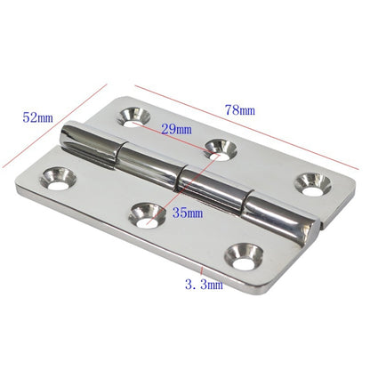 316 Stainless Steel Hinge Six-Hole Thickened Door And Window Yacht Hinge, Specification: 78x52x3.3mm - Boats Accessories by PMC Jewellery | Online Shopping South Africa | PMC Jewellery