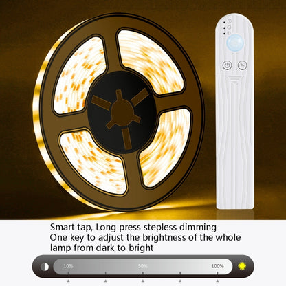 1m LED Battery Box Light Strip Intelligent Induction Dimming Soft Light Strip Drip Waterproof Cabinet Light Tape(6500K (Cold White)) - Sensor LED Lights by PMC Jewellery | Online Shopping South Africa | PMC Jewellery