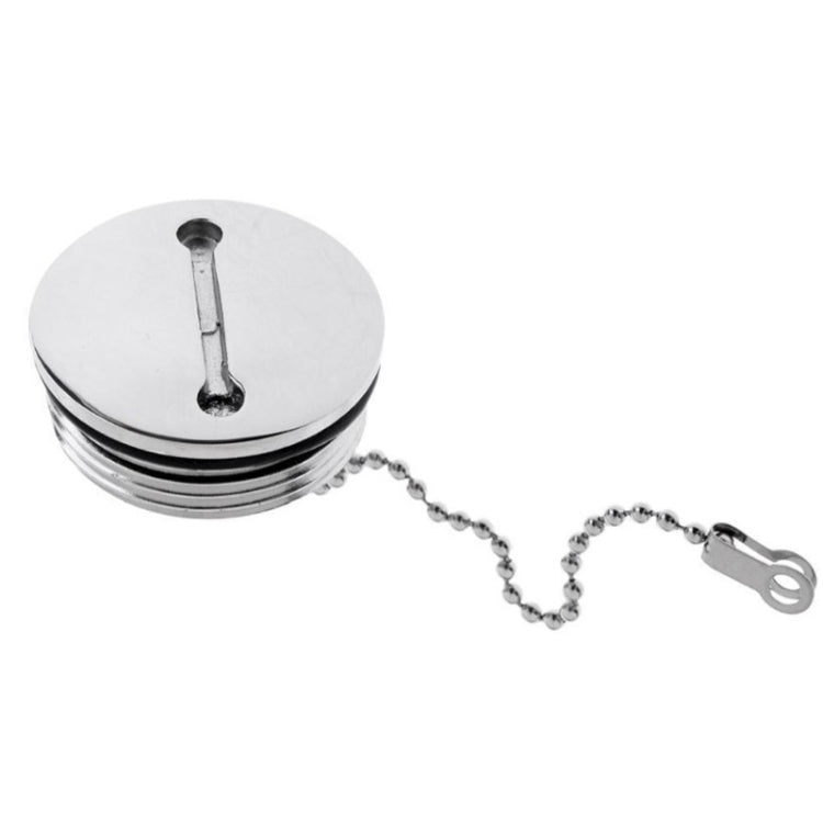 Stainless Steel Boat Deck Fill Filler Replacement Cap + Chain Boat Replacement Accessories - Boats Accessories by PMC Jewellery | Online Shopping South Africa | PMC Jewellery