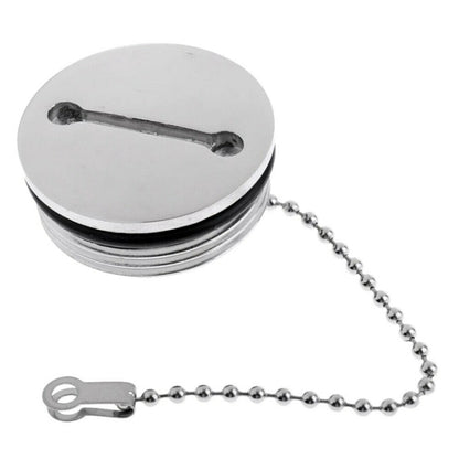 Stainless Steel Boat Deck Fill Filler Replacement Cap + Chain Boat Replacement Accessories - Boats Accessories by PMC Jewellery | Online Shopping South Africa | PMC Jewellery