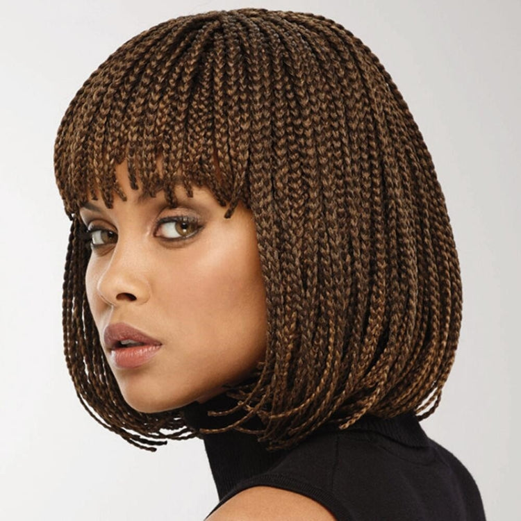 B2622 Full Top Synthetic Headgear Braid Wig(Brown) - Wigs by PMC Jewellery | Online Shopping South Africa | PMC Jewellery