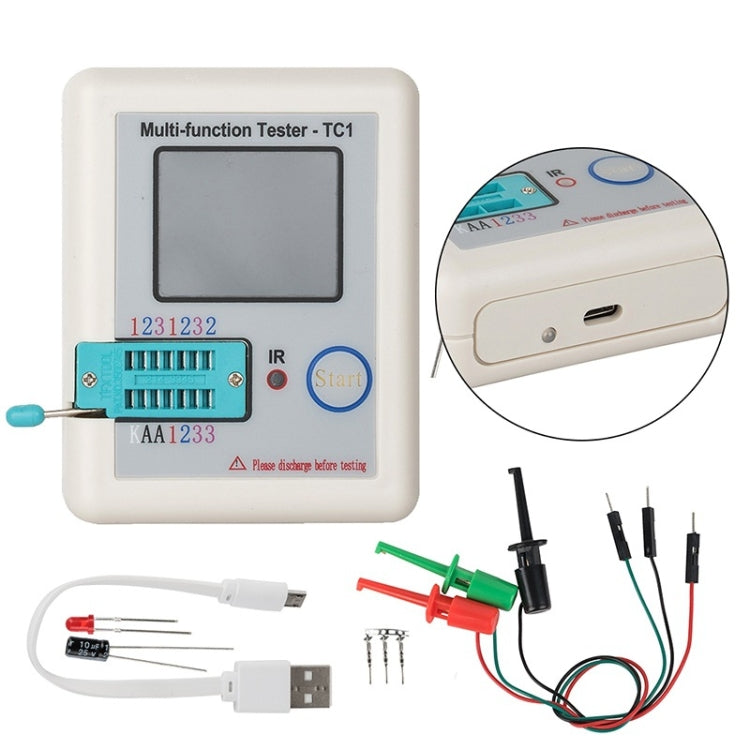 LCR-TC1 Full Colorful Screen Transistor Tester for Diode Triode Capacitor Resistor Test(LCR-TC1) - Current & Voltage Tester by PMC Jewellery | Online Shopping South Africa | PMC Jewellery