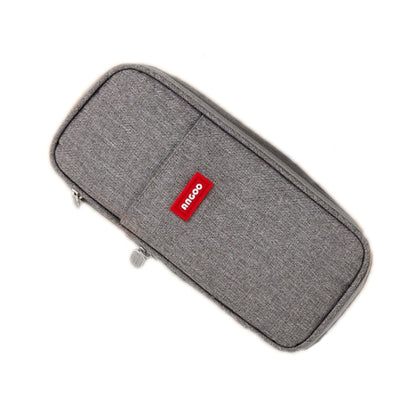 Angoo Cotton And Linen Large Capacity Pencil Stationery Bag(883 Gray) - Pen Holder by Angoo | Online Shopping South Africa | PMC Jewellery