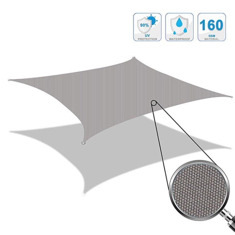 Outdoor Garden Sunshade Sail Waterproof Anti-UV Canopy, Size: 3m x 5m(Black) - Tents & Accessories by PMC Jewellery | Online Shopping South Africa | PMC Jewellery