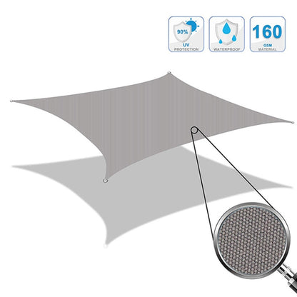 Triangle Outdoor Garden Sunshade Sail Waterproof Anti-UV Canopy, Size: 2.4m x 2.4m x 2.4m(Khaki) - Tents & Accessories by PMC Jewellery | Online Shopping South Africa | PMC Jewellery