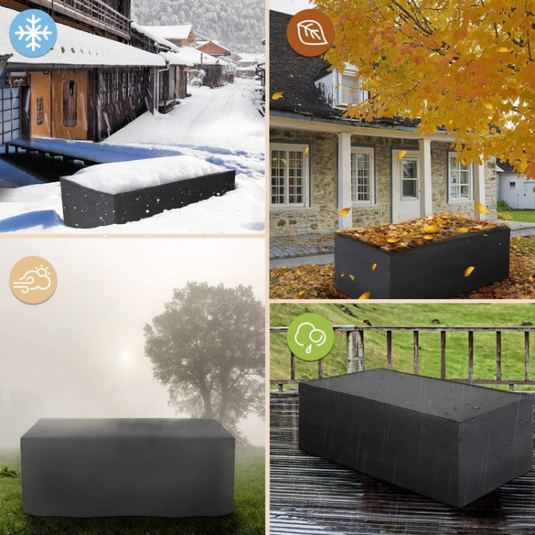 Outdoor Oxford Cloth Furniture Cover Garden Dustproof Waterproof And UV-Proof Table And Chair Protective Cover, Size: 160x160x80cm(Black) - Dust Covers by PMC Jewellery | Online Shopping South Africa | PMC Jewellery