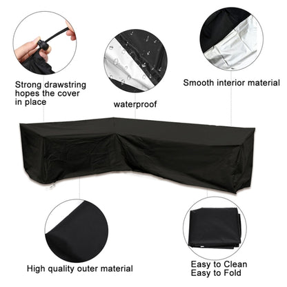 Outdoor Garden Furniture Corner Sofa Cover Dustproof Table Cover, Size: 215x215x87cm(Black) - Dust Covers by PMC Jewellery | Online Shopping South Africa | PMC Jewellery
