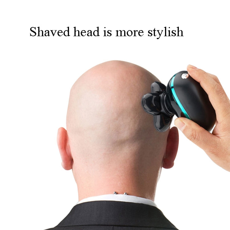 Electric Shaver Rechargeable Razor Intelligent Digital Display Bald Hair Clipper,Style: Blue - Electric Shavers by PMC Jewellery | Online Shopping South Africa | PMC Jewellery