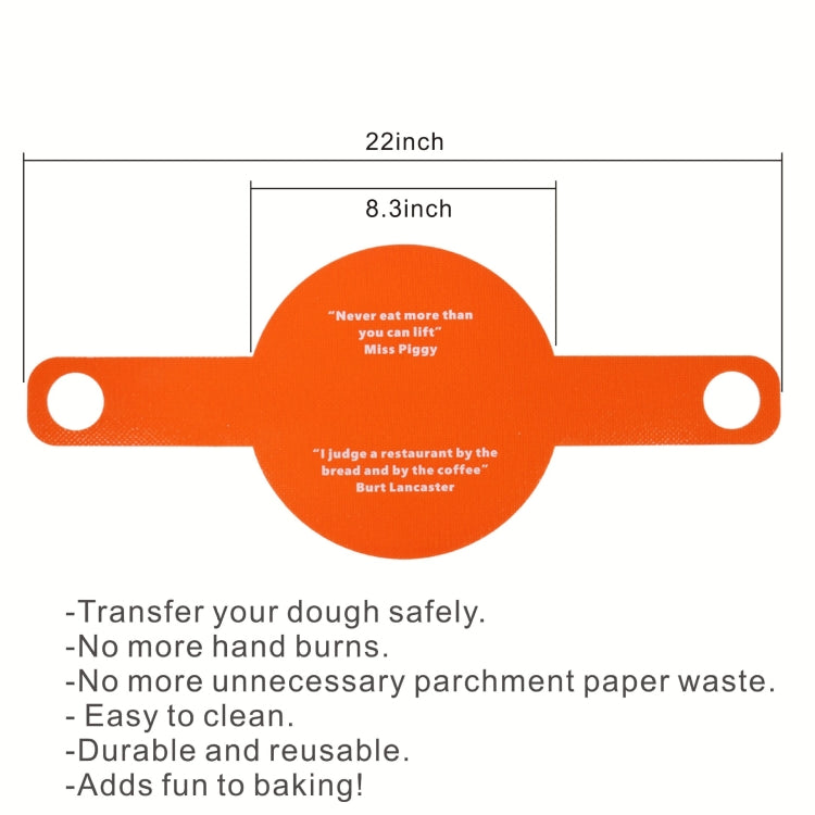 Oven Accessories Bread Dough Transfer Baking Mat Long Handle Extraction Mat(Orange) - Baking mat & Bakewares by PMC Jewellery | Online Shopping South Africa | PMC Jewellery