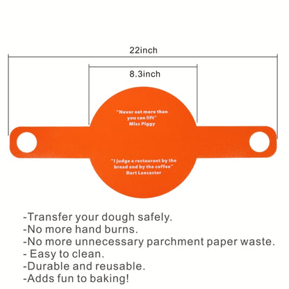 Oven Accessories Bread Dough Transfer Baking Mat Long Handle Extraction Mat(Orange) - Baking mat & Bakewares by PMC Jewellery | Online Shopping South Africa | PMC Jewellery