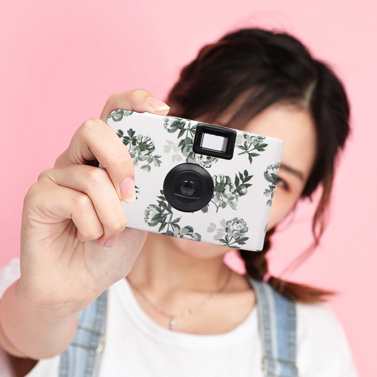 Retro Peony Cute Disposable Film Mini Point-And-Shoot Camera with 17 Sheets Films - Children Cameras by PMC Jewellery | Online Shopping South Africa | PMC Jewellery