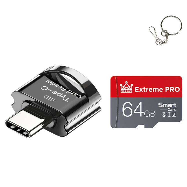 C10 TYPE-C Interface Mobile Phone Memory Card, Capacity: 64GB(Black) - Micro SD Card by PMC Jewellery | Online Shopping South Africa | PMC Jewellery