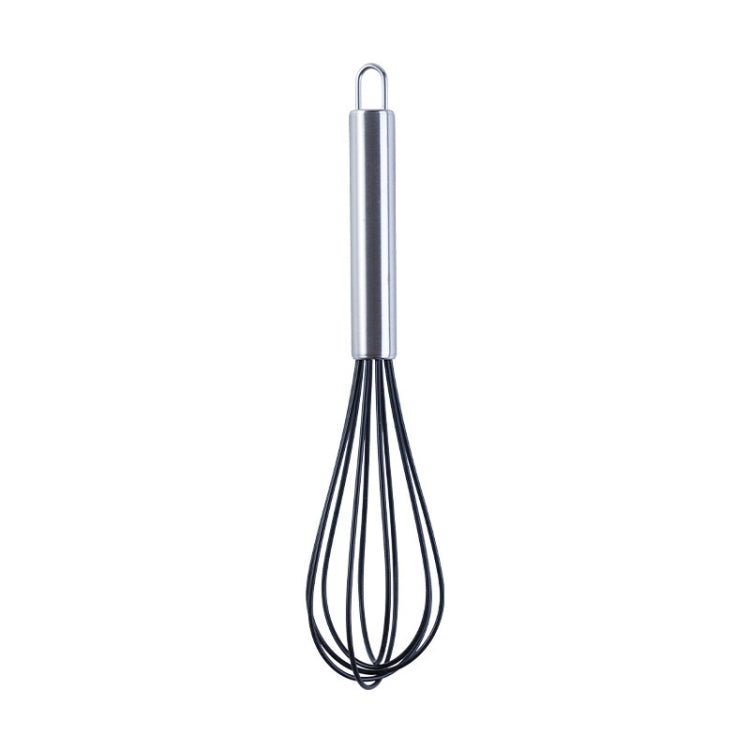 Silicone Egg Beater Home Egg Mixer Kitchen Gadgets Cream Baking Tools, Colour: 10 inch Black - Stirrer & Squeezer by PMC Jewellery | Online Shopping South Africa | PMC Jewellery