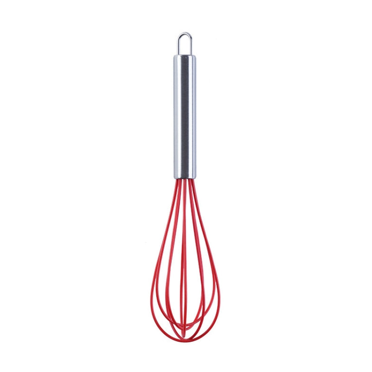 Silicone Egg Beater Home Egg Mixer Kitchen Gadgets Cream Baking Tools, Colour: 10 inch Red - Stirrer & Squeezer by PMC Jewellery | Online Shopping South Africa | PMC Jewellery