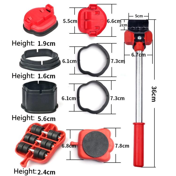 13 PCS / Set Mover Adjustable Height Moving Tool Set With Pry Type Heavy Furniture Moving Roller - Moving tools by PMC Jewellery | Online Shopping South Africa | PMC Jewellery
