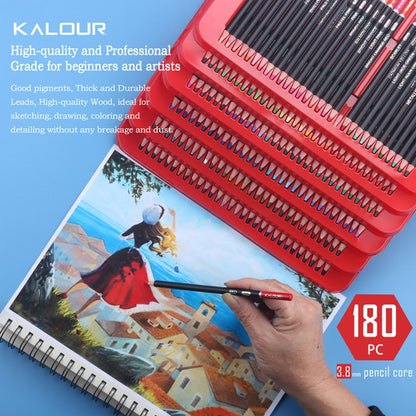 KALOUR 180 Colors Color Lead Set Painted Pencils Art Painting Supplies(Iron Box) - Art Supplies by KALOUR | Online Shopping South Africa | PMC Jewellery