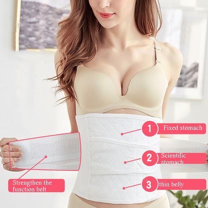 Cotton Gauze Postpartum Abdomen Belt Caesarean Section Normal Delivery Waist Belt Restraint Belt, Size: XXL(3202 White) -  by PMC Jewellery | Online Shopping South Africa | PMC Jewellery