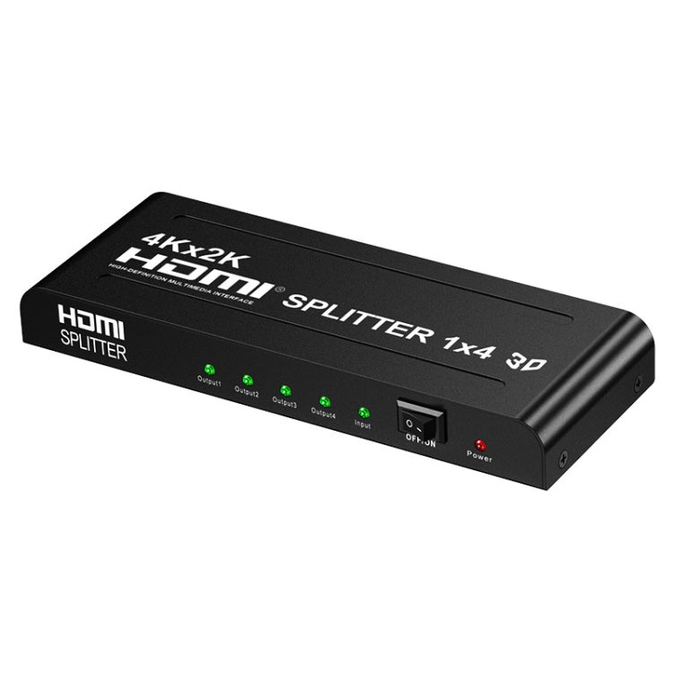 HW-4K104D 1 to 4 4K X 2K Video High-Definition On-Screen HDMI Splitter(EU Plug) - Splitter by PMC Jewellery | Online Shopping South Africa | PMC Jewellery