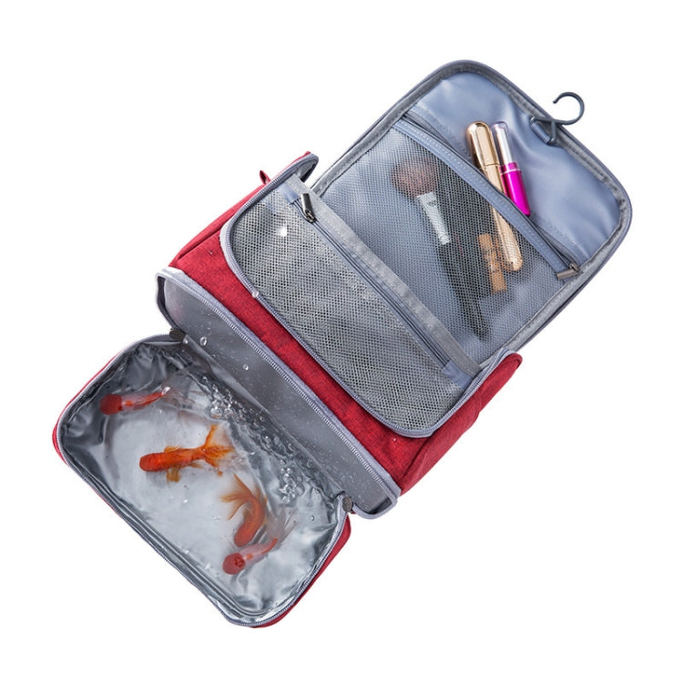 RH523 Travel Makeup Storage Bag Large-Capacity Waterproof Anti-Mildew Dry And Wet Separation Package Portable Hook Wash Bag(Grey) - Storage Bags by PMC Jewellery | Online Shopping South Africa | PMC Jewellery