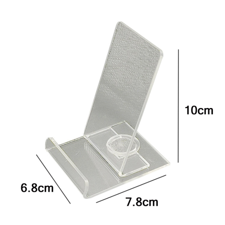 10 PCS Acrylic Transparent Rotatable Mobile Phone Display Stand(6.8x7.8x10cm) - Desktop Holder by PMC Jewellery | Online Shopping South Africa | PMC Jewellery