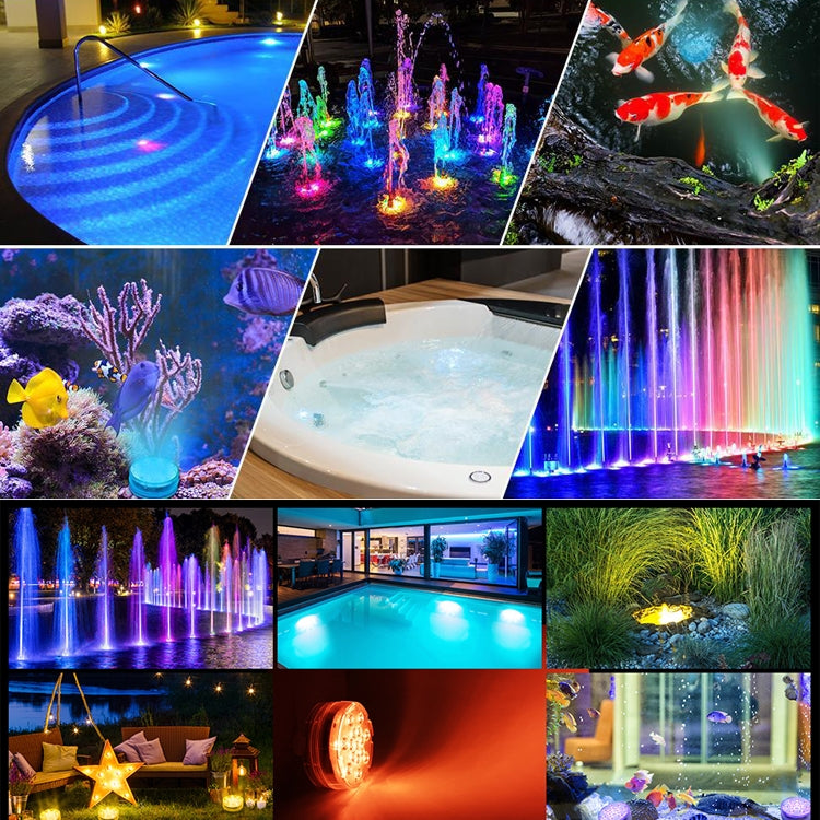 15 LEDs RF Remote Control Diving Light Magnetic Waterproof Pool Lamp, Spec: 2 PCS + 1 RC(16 Colors) - Underwater Lights by PMC Jewellery | Online Shopping South Africa | PMC Jewellery