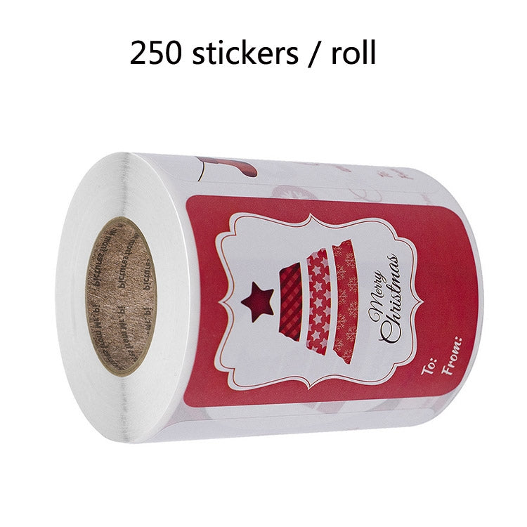 LG-Q090904-50/75 Red Christmas Elk Sticker Self Adhesive Gift Label, Size: 50x76mm(Red) - Stickers by PMC Jewellery | Online Shopping South Africa | PMC Jewellery