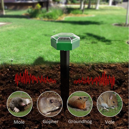 Outdoor Hexagonal Solar Ultrasonic Mole Repeller Inserted Into The Lawn Outdoor Animal Repeller(Green) - Outdoor Insect Repellent by PMC Jewellery | Online Shopping South Africa | PMC Jewellery