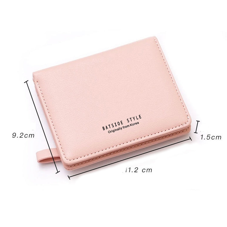 BATSIOE Short Type Ladies Wallet Small Fresh Two-Fold Student Bag Simple Multi-Card Coin Purse(Green) - Wallets by BATSIOE | Online Shopping South Africa | PMC Jewellery