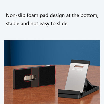 Oatsbasf 03637 Aluminum Alloy Mobile Phone Bracket Desktop Folding Portable Metal Rack(Black) - Desktop Holder by Oatsbasf | Online Shopping South Africa | PMC Jewellery