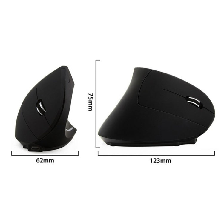 JS-5D 6 Keys 2.4G Ergonomic Vertical Mouse Cross-Border Wireless Charging Mouse(Wireless Charging Type) - Wireless Mice by PMC Jewellery | Online Shopping South Africa | PMC Jewellery