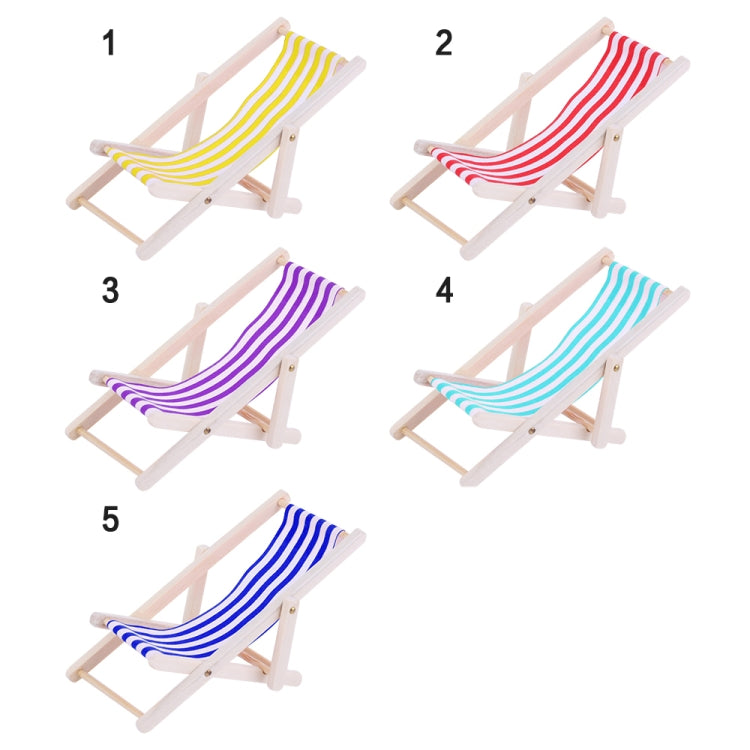 2 PCS 1:12 Beach Lounge Chair Simulation Model Outdoor Beach Scene Shooting Props Can Be Folded(Sky Blue) - Other Props by PMC Jewellery | Online Shopping South Africa | PMC Jewellery