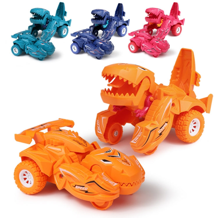 2 PCS Dinosaur Deformation Car Children Inertial Sliding Car Model Toy(Cyan) - Model Toys by PMC Jewellery | Online Shopping South Africa | PMC Jewellery