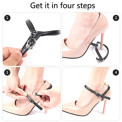 1 Pair High Heels Prevent Heel Drop Shoe Strap(Suede Black) - shoelaces by PMC Jewellery | Online Shopping South Africa | PMC Jewellery