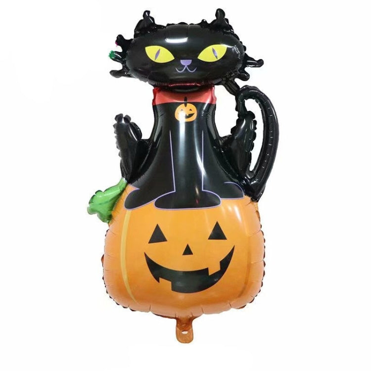 Halloween Aluminum Film Balloon Party Decoration,Style: Pumpkin Cat - Prop Decorations by PMC Jewellery | Online Shopping South Africa | PMC Jewellery