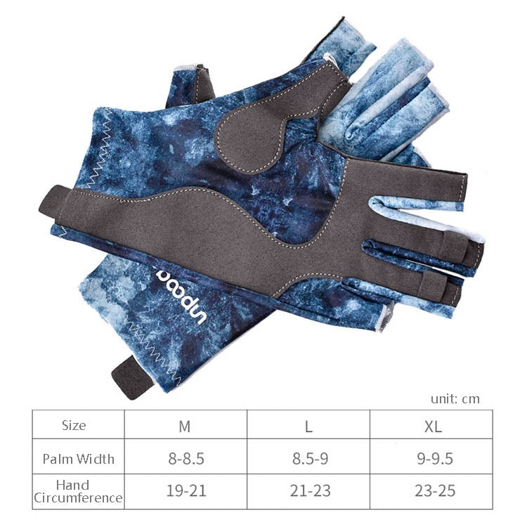 BOODUN P111439 Summer Fishing Gloves Outdoor Non-Slip Ice Silk Sunscreen Fishing Gloves, Size: M(Navy) - Safety Gloves by BOODUN | Online Shopping South Africa | PMC Jewellery