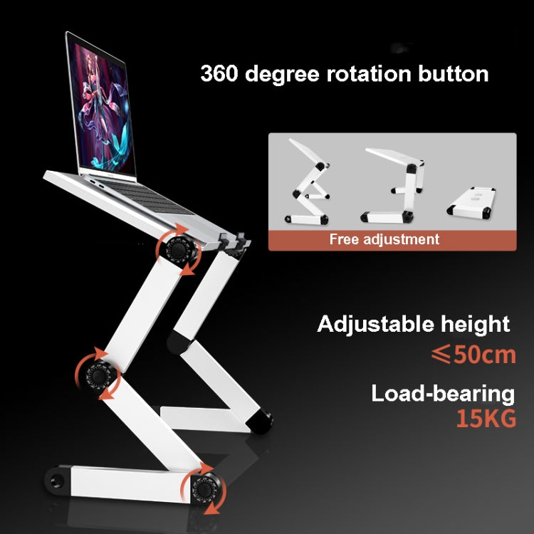 Oatsbasf Folding Computer Desk Laptop Stand Foldable Lifting Heightening Storage Portable Rack,Style: L01 Black - Laptop Stand by Oatsbasf | Online Shopping South Africa | PMC Jewellery | Buy Now Pay Later Mobicred