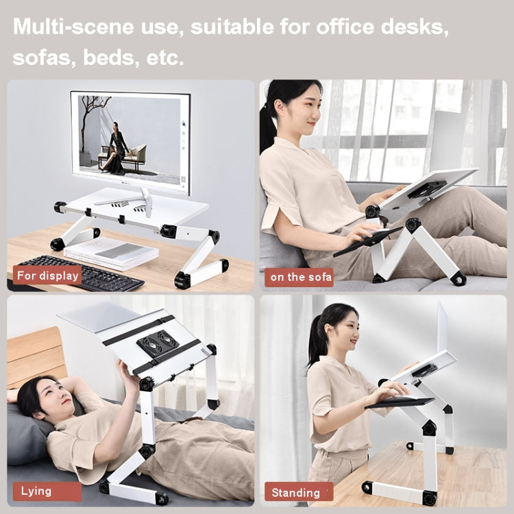 Oatsbasf Folding Computer Desk Laptop Stand Foldable Lifting Heightening Storage Portable Rack,Style: L01 Black - Laptop Stand by Oatsbasf | Online Shopping South Africa | PMC Jewellery | Buy Now Pay Later Mobicred