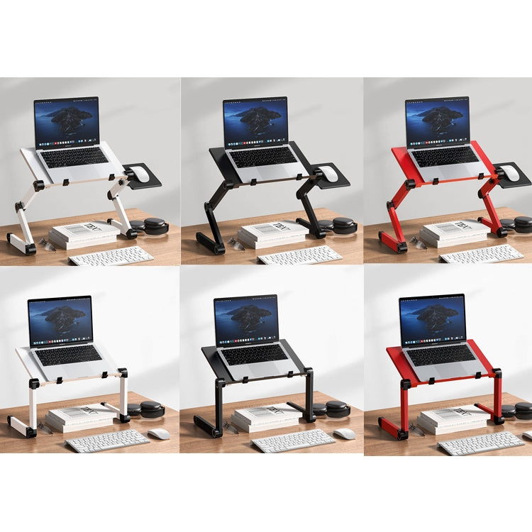 Oatsbasf Folding Computer Desk Laptop Stand Foldable Lifting Heightening Storage Portable Rack,Style: L02 White - Laptop Stand by Oatsbasf | Online Shopping South Africa | PMC Jewellery