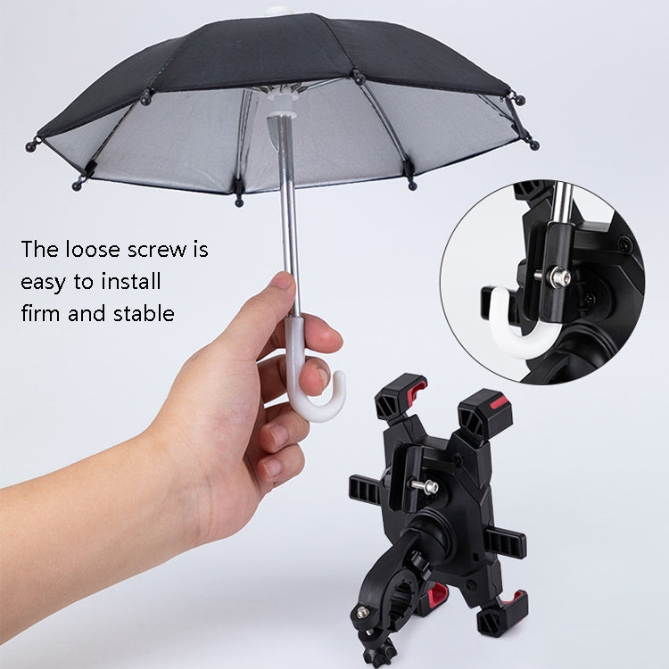 CYCLINGBOX Bicycle Mobile Phone Bracket With Parasol Rider Mobile Phone Frame, Style: Handlebar Installation (Black) - Holders by CYCLINGBOX | Online Shopping South Africa | PMC Jewellery