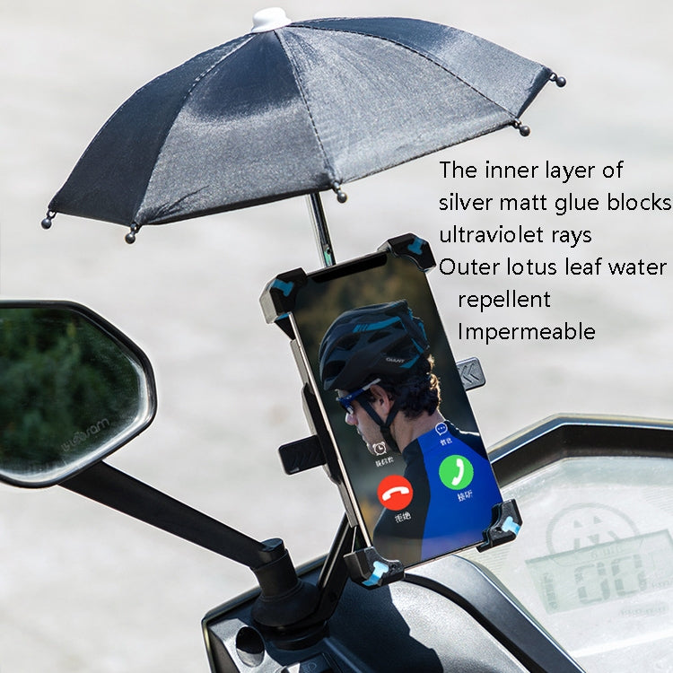 CYCLINGBOX Bicycle Mobile Phone Bracket With Parasol Rider Mobile Phone Frame, Style: Handlebar Installation (Black) - Holders by CYCLINGBOX | Online Shopping South Africa | PMC Jewellery