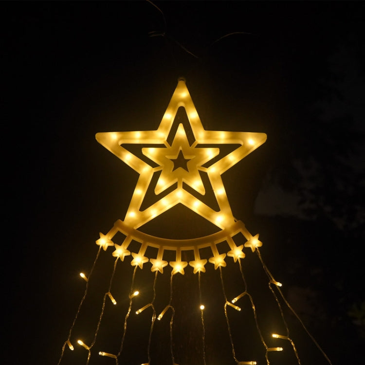 10LM 350 LED Star Waterfall Light Christmas Tree String Lights Outdoor Meteor Light, Plug Spec: US Plug(RGB Light) - Decoration Lamps by PMC Jewellery | Online Shopping South Africa | PMC Jewellery