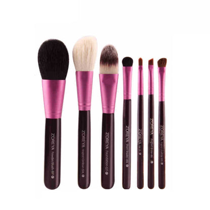 ZOREYA 7-In-1 Portable Bucket Makeup Brush Set For Beginners Makeup Bucket Brush, Exterior color: Purple - Makeup Brushes by PMC Jewellery | Online Shopping South Africa | PMC Jewellery